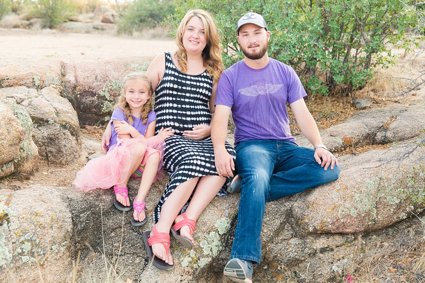 Leah Hope Photography | Prescott Arizona Watson Lake Maternity Family Pictures
