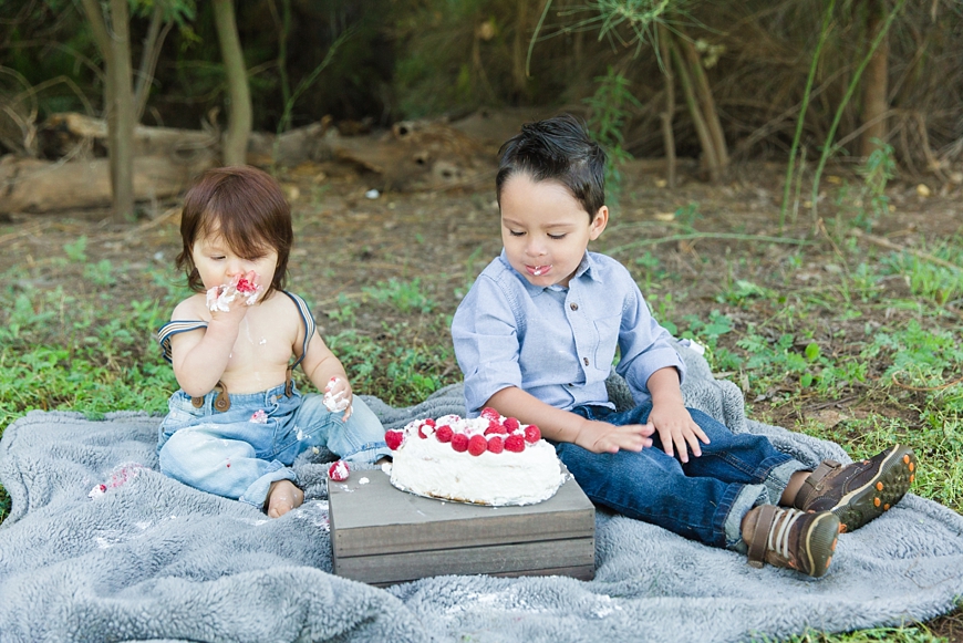 Leah Hope Photography | Outdoor Scottsdale Arizona First Year Family Photos Cake Smash