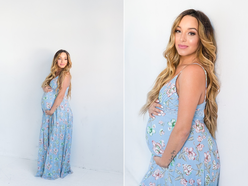 Leah Hope Photography | Indoor White Building Studio Downtown Phoenix Maternity Pictures