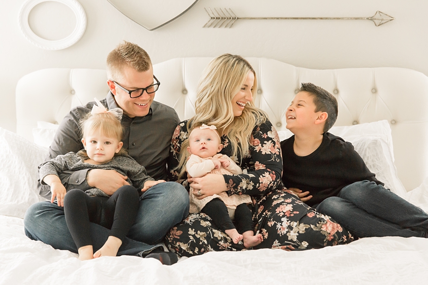 Leah Hope Photography | Indoor Lifestyle Newborn Family Photos Phoenix Arizona