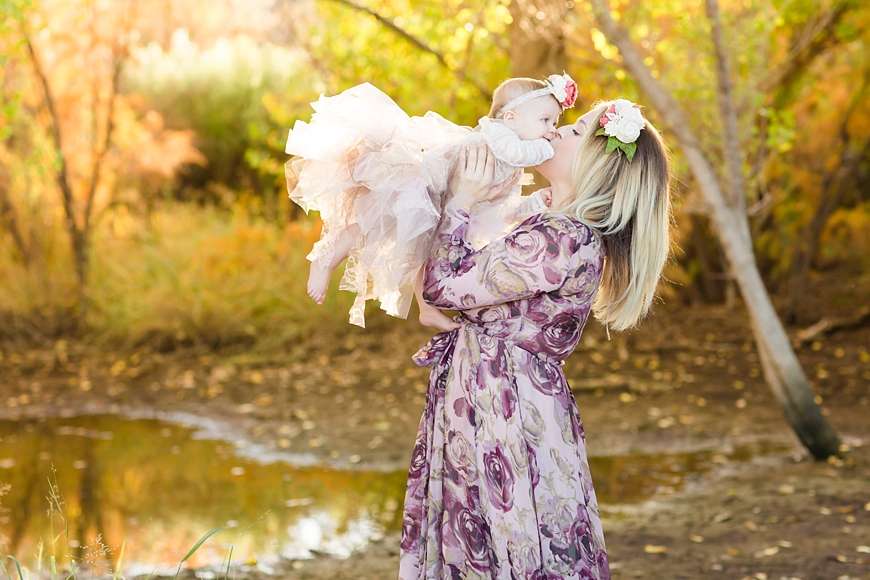 Leah Hope Photography | Outdoor Phoenix Gilbert Scottsdale Arizona Fall Family First Year Styled Whimsical Soft Floral Cake Smash Photos