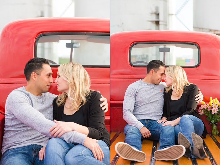 Leah Hope Photography | Phoenix Scottsdale Gilbert Arizona Outdoor Country Style Silos Chevy Truck Couple Romantic Photos