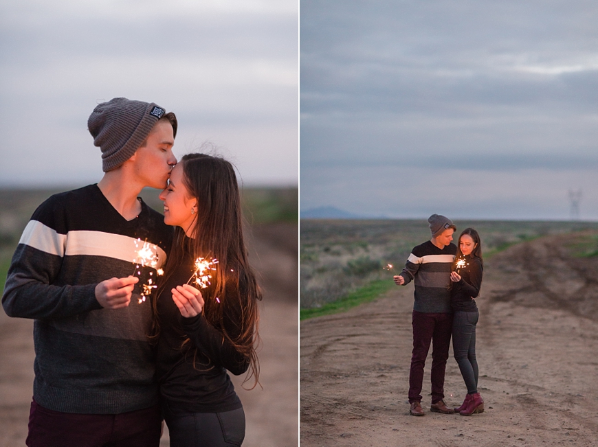 Leah Hope Photography | Scottsdale Phoenix Sunset Point Arizona Couple Romantic In Love Engagement Smoke Bomb Free People Photos