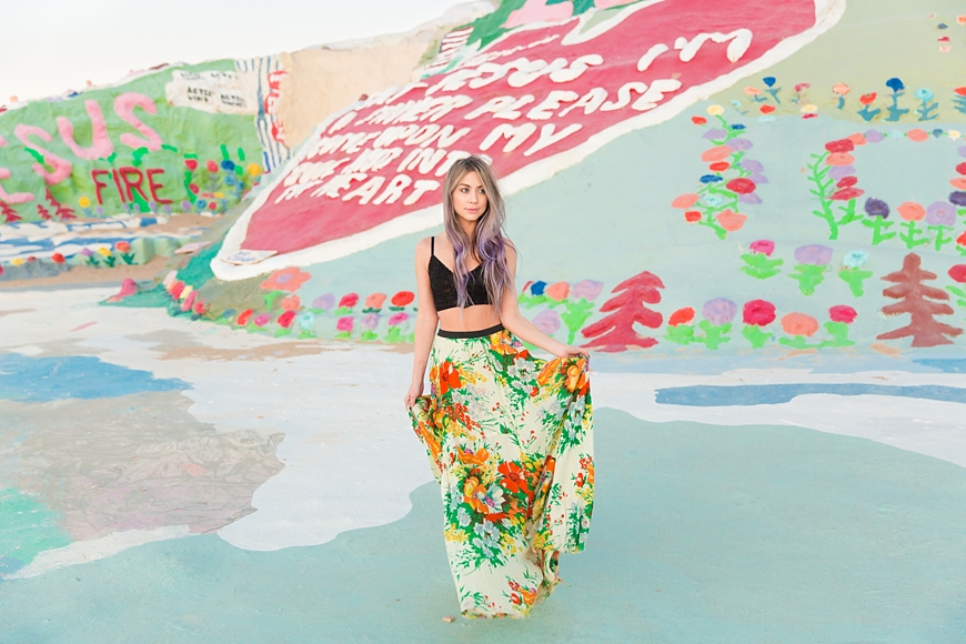 Leah Hope Photography | Salvation Mountain California Colorful Free People Fashion Model Pictures
