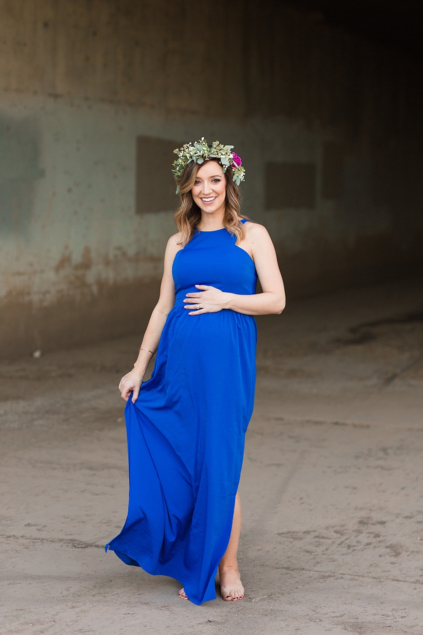 Leah Hope Photography | Scottsdale Phoenix Arizona Outdoor Maternity Flower Crown Bump Pictures