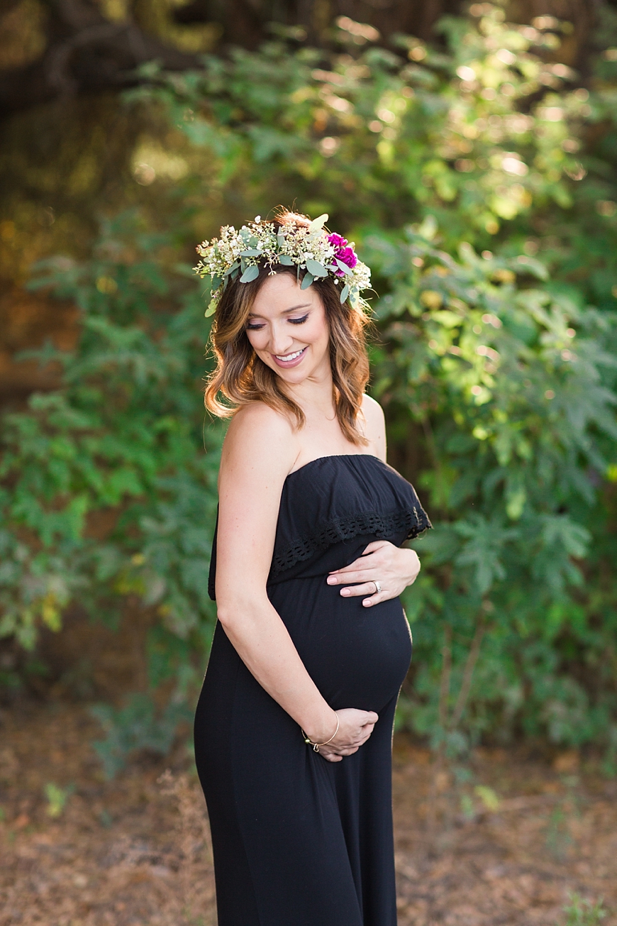 Leah Hope Photography | Scottsdale Phoenix Arizona Outdoor Maternity Flower Crown Bump Pictures