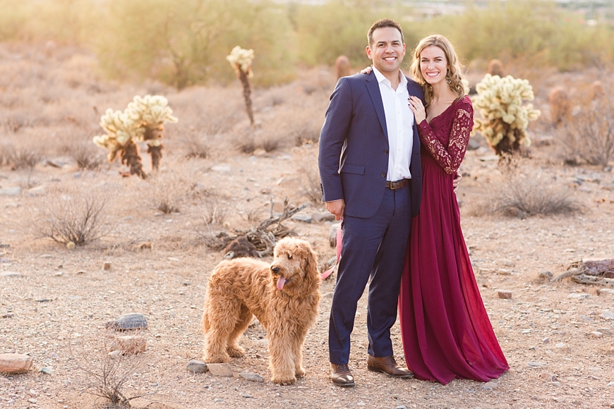Leah Hope Photography | Scottsdale Phoenix Arizona Desert McDowell Mountains Couple Dog Pictures