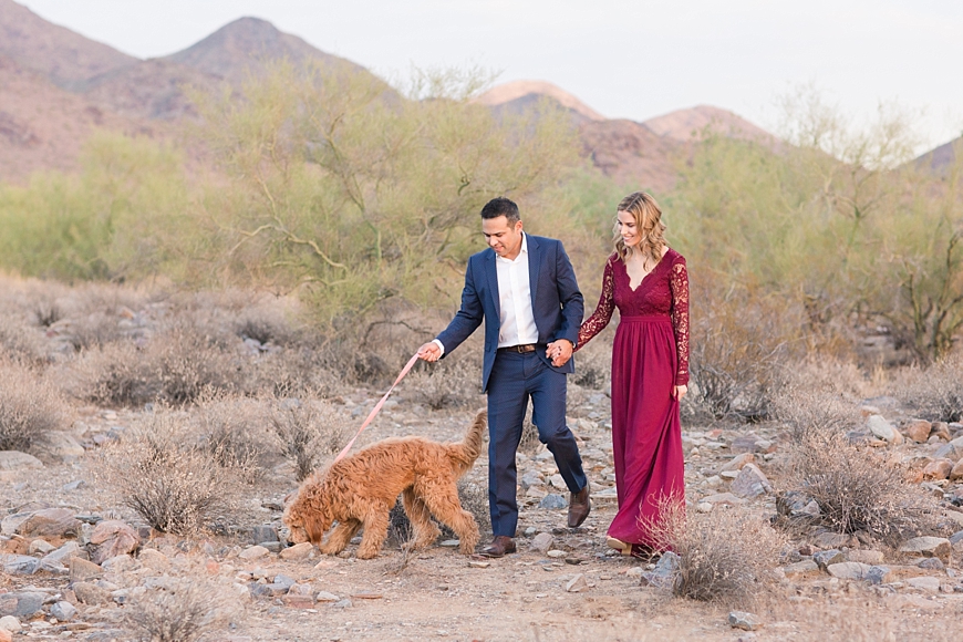 Leah Hope Photography | Scottsdale Phoenix Arizona Desert McDowell Mountains Couple Dog Pictures