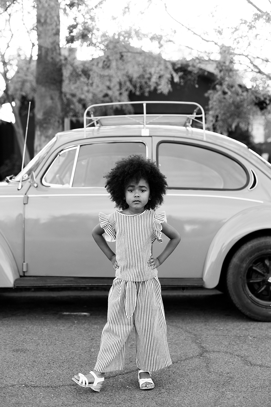 Leah Hope Photography | Scottsdale Phoenix Arizona Downtown Child Fashion Model VW Bug Hair Flowers Pictures