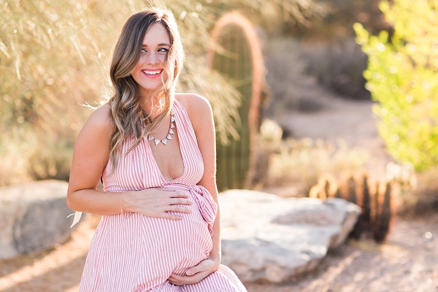 Leah Hope Photography | Scottsdale Phoenix Arizona Desert Saguaro Maternity Bump Pictures