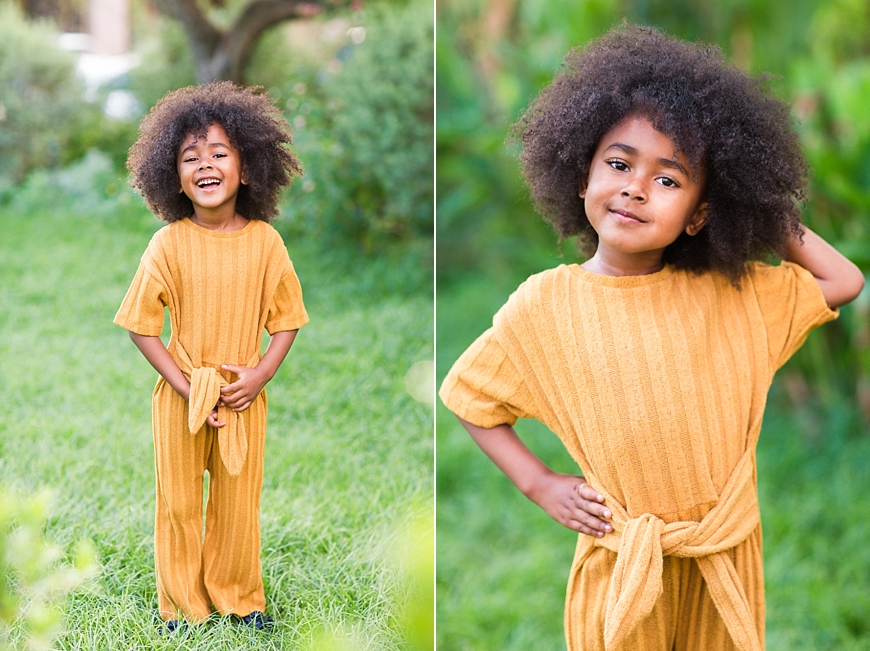 Leah Hope Photography | Child Model Natural Hair Yellow Jumper Pigtails Old Town Scottsdale Arizona Pictures