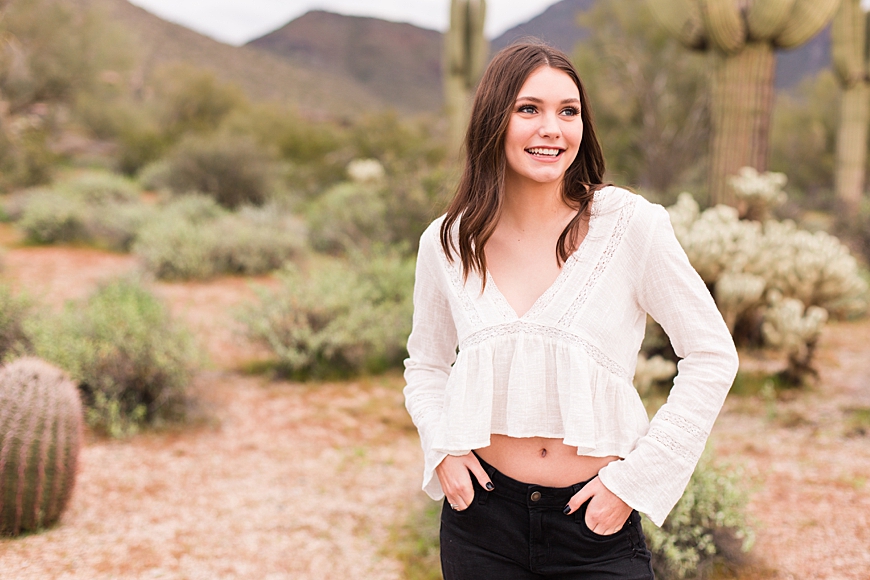 Leah Hope Photography | Scottsdale Phoenix Arizona Desert Nature Cactus Mountains High School Senior Pictures