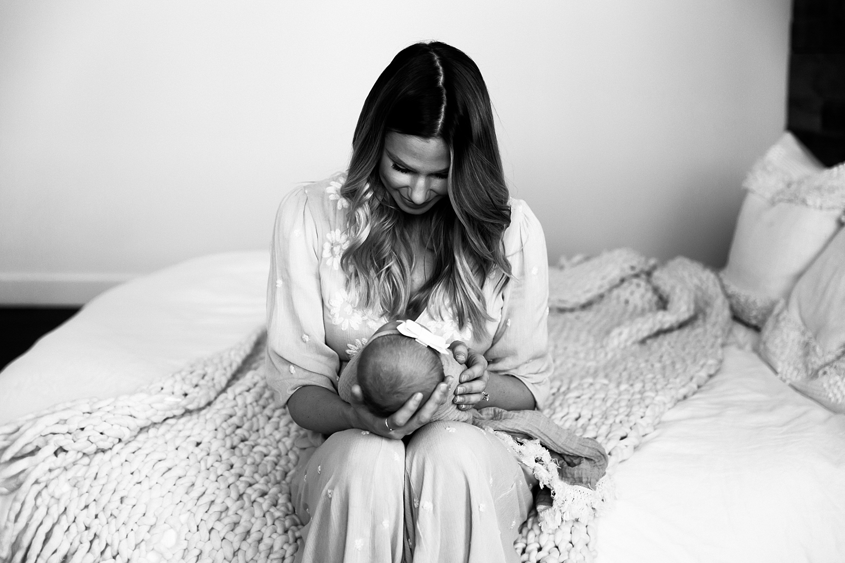 Leah Hope Photography | Home Lifestyle Nursery Mom and Daughter Newborn Pictures