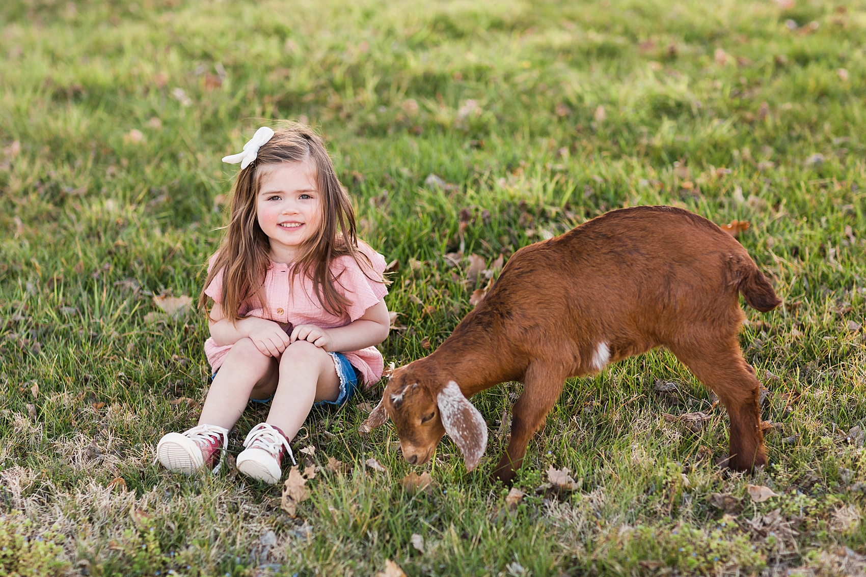 Leah Hope Photography | Sedona Arizona Ranch Vineyard Child Baby Goat Sister Pictures