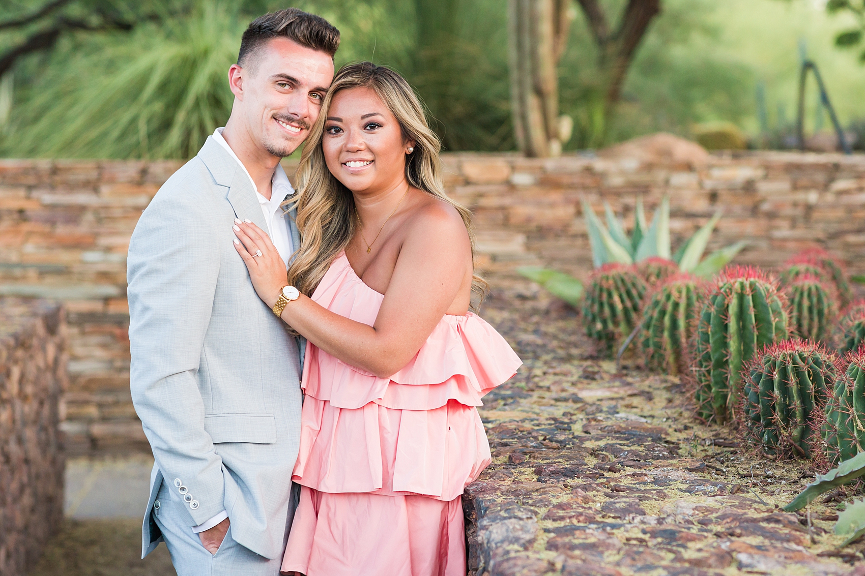 Leah Hope Photography | Scottsdale Phoenix Arizona Desert Botanical Gardens Cactus Engagement Pictures