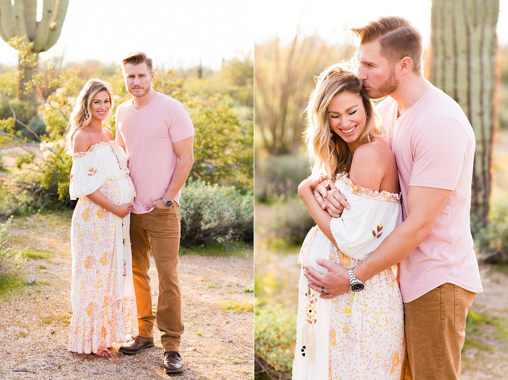 Leah Hope Photography | Phoenix Scottsdale Arizona Desert Cactus Maternity Couples Pictures