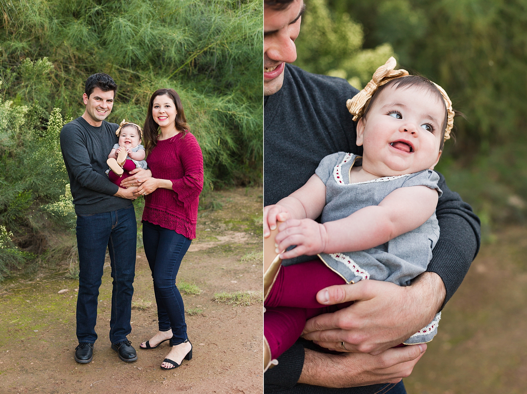 Leah Hope Photography | Scottsdale Phoenix Arizona | Nature Greenery | Family Pictures | Family Poses | Baby Girl | Fall
