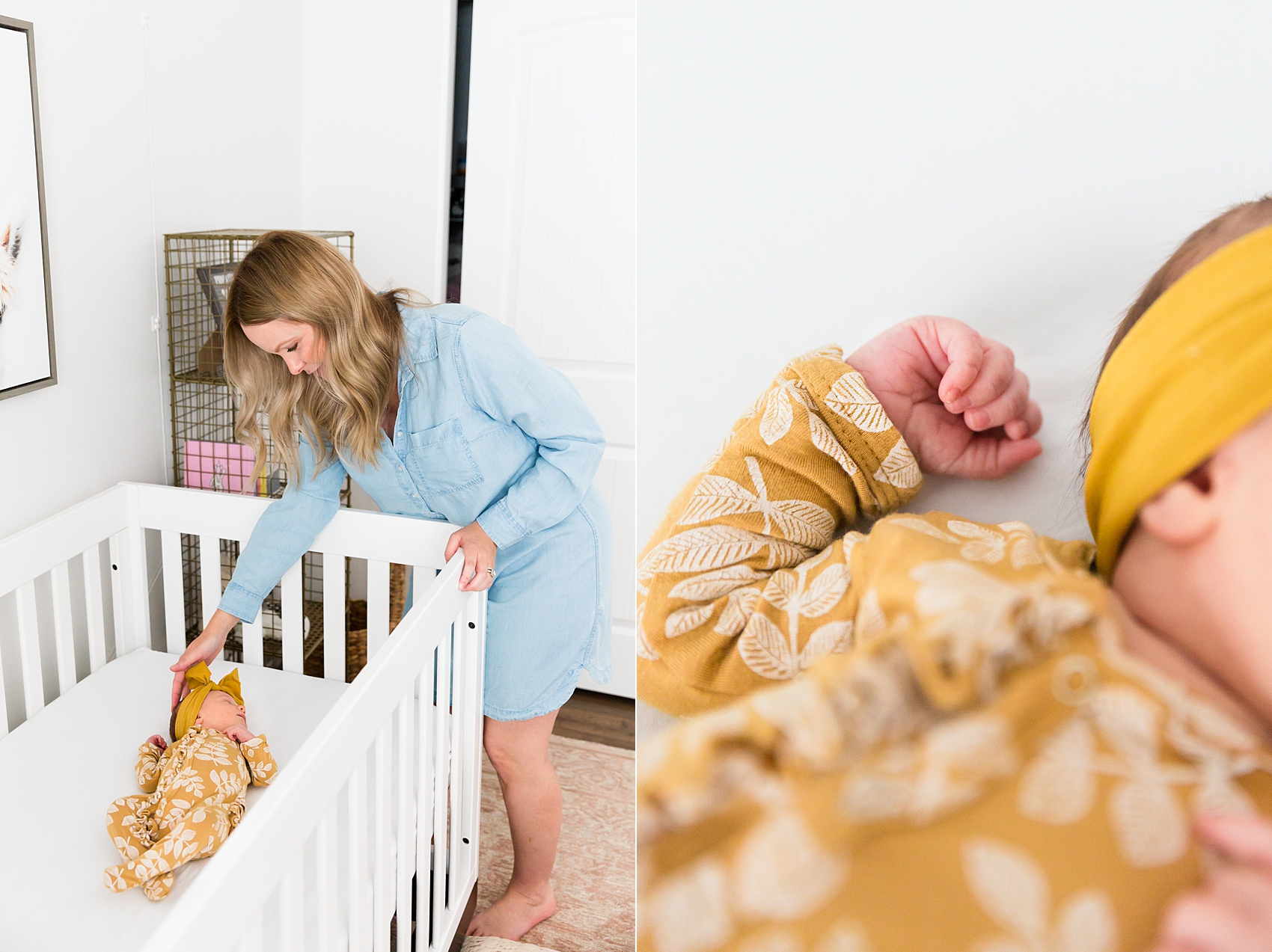 Leah Hope Photography | Phoenix Arizona | Indoor Lifestyle Newborn Session | Newborn Nursery Baby Pictures | Dream Nursery | What to Wear