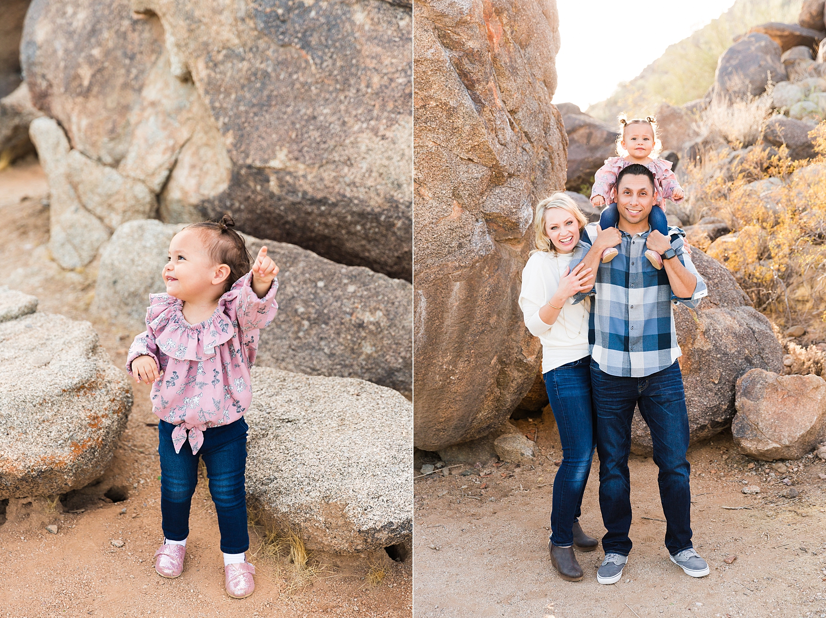 Leah Hope Photography | Scottsdale Phoenix Arizona | Desert Landscape Cactus Boulders Scenery | Family Pictures | What to Wear | Family Poses