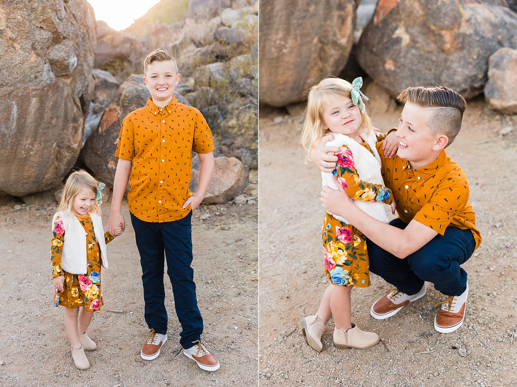 Leah Hope Photography | Scottsdale Phoenix Arizona | Desert Landscape Cactus Boulders Scenery | Family Pictures | What to Wear | Family Poses