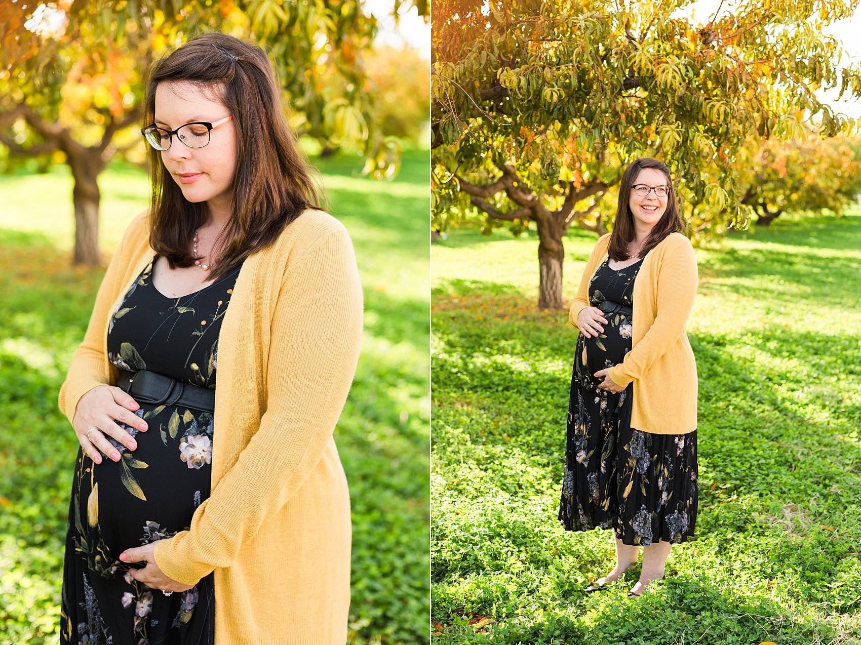 Leah Hope Photography | Phoenix Gilbert Arizona | Agritopia Green Orange Tree Orchard | Family Pictures | What to Wear | Family Photos Poses | Maternity Pregnancy Bump Photos