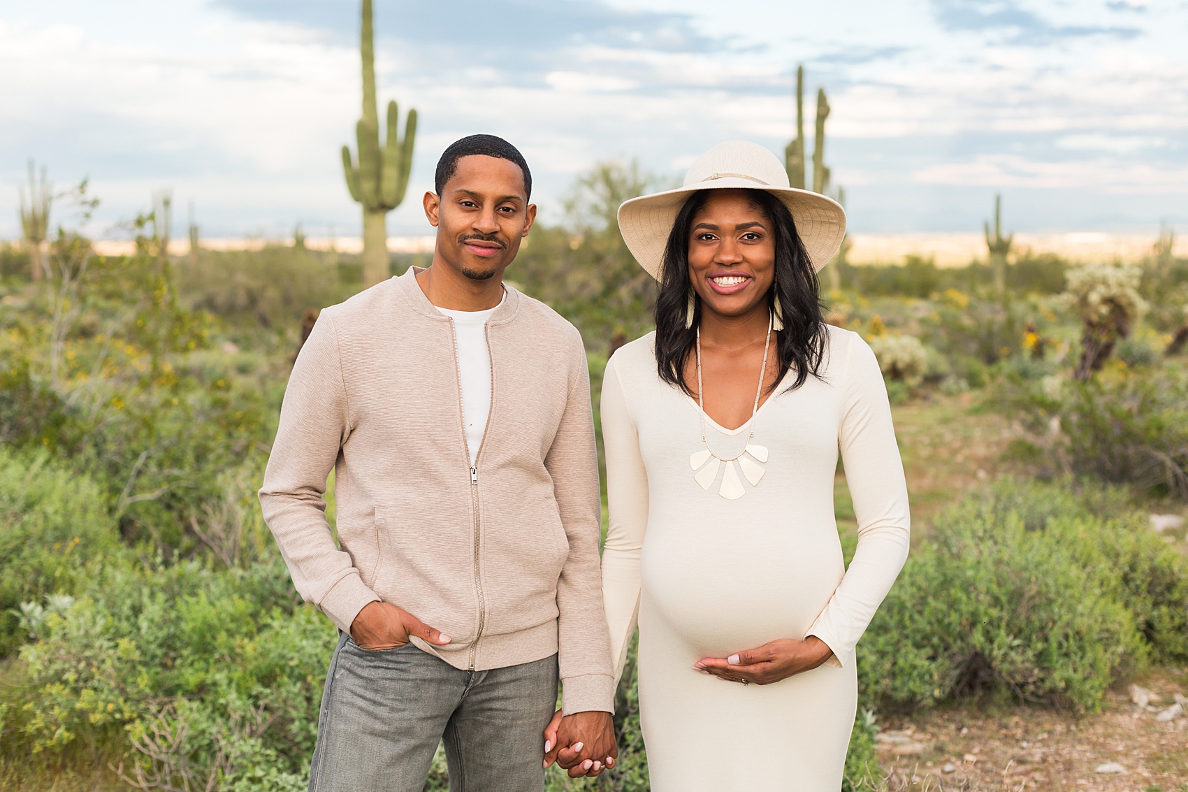 Leah Hope Photography | Scottsdale Phoenix Arizona Photographer | White Tank Mountains Regional Park | Desert Landscape Cactus Scenery | Maternity Photos | Pregnancy Pictures