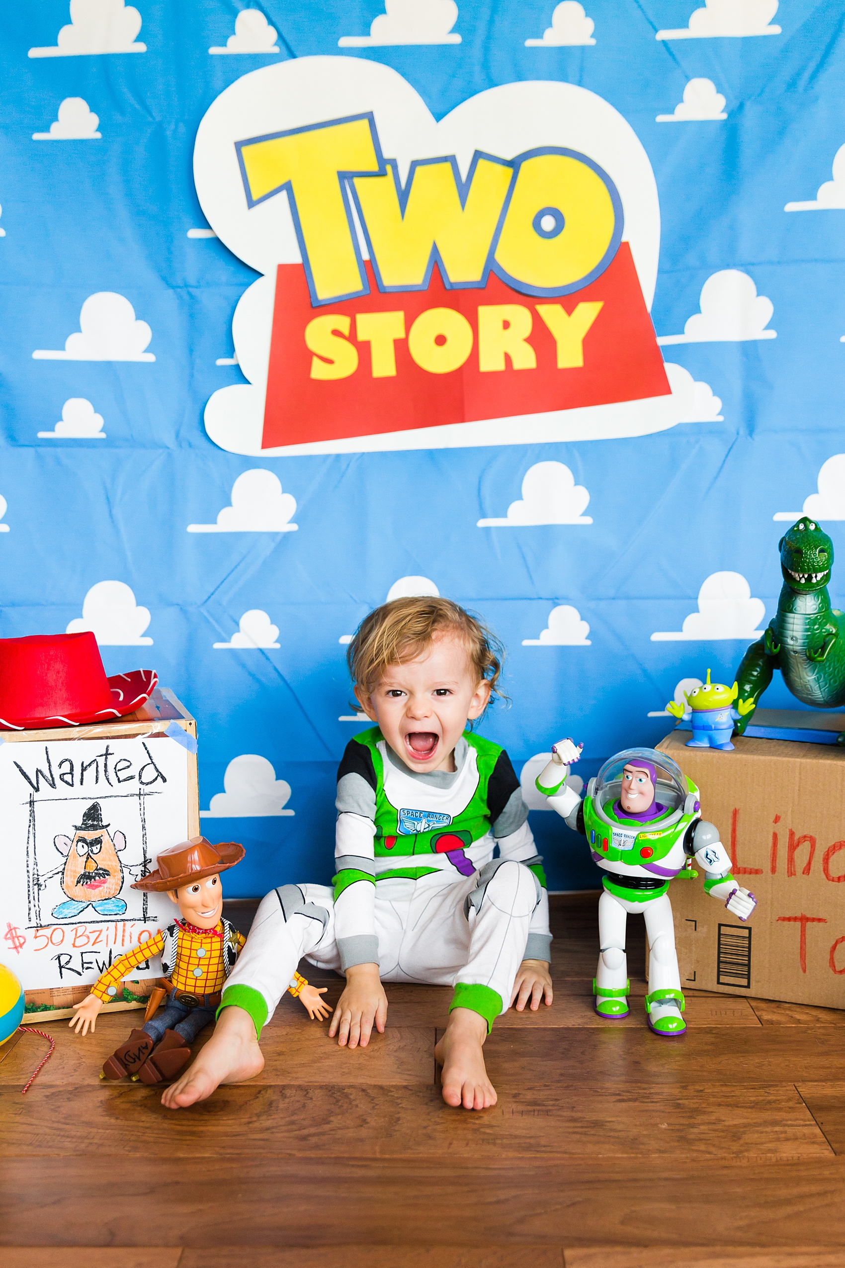 Leah Hope Photography | Scottsdale Phoenix Arizona | Indoor Studio Photography | 2nd Birthday Child Portraits | Two Story | Disney Birthday Theme | Toy Story Buzz Lightyear Woody | Disney Babies | Toddler Photos