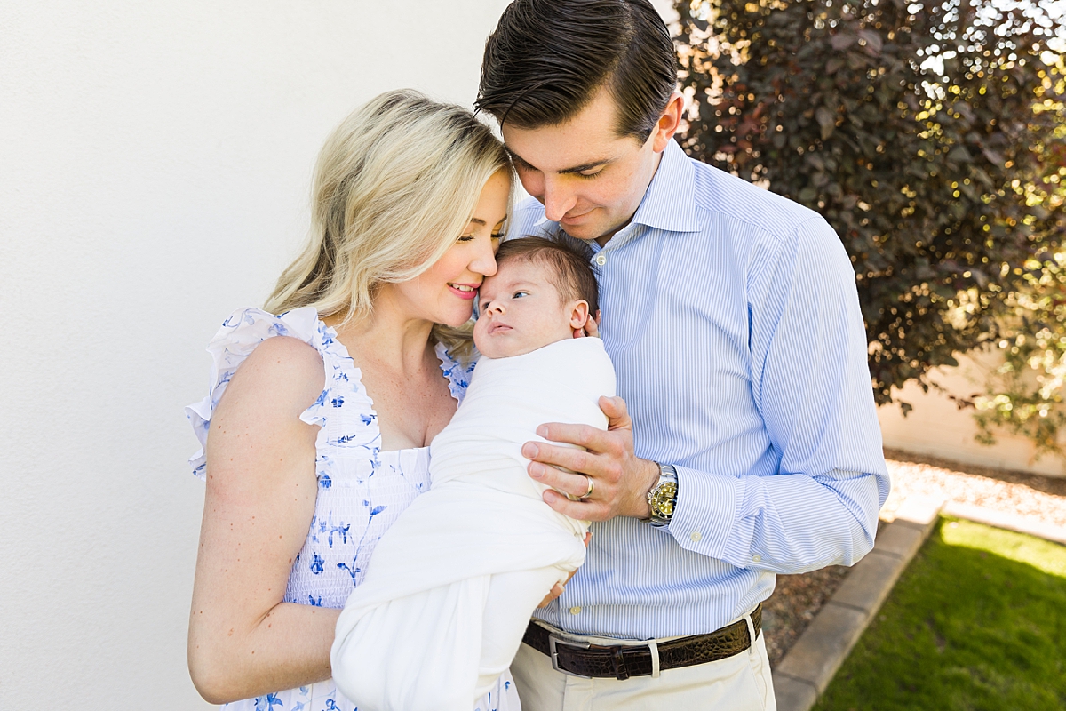 Leah Hope Photography | Scottsdale Arizona Newborn Photographer | Phoenix Arizona Newborn Lifestyle Pictures | At Home Lifestyle Session | Indoor Natural Light Photography | What to Wear | Family and Newborn Poses and Posing Ideas | Coordinating Outfits | Newborn Photo Shoot Outfit Styling Inspiration | Baby Pictures