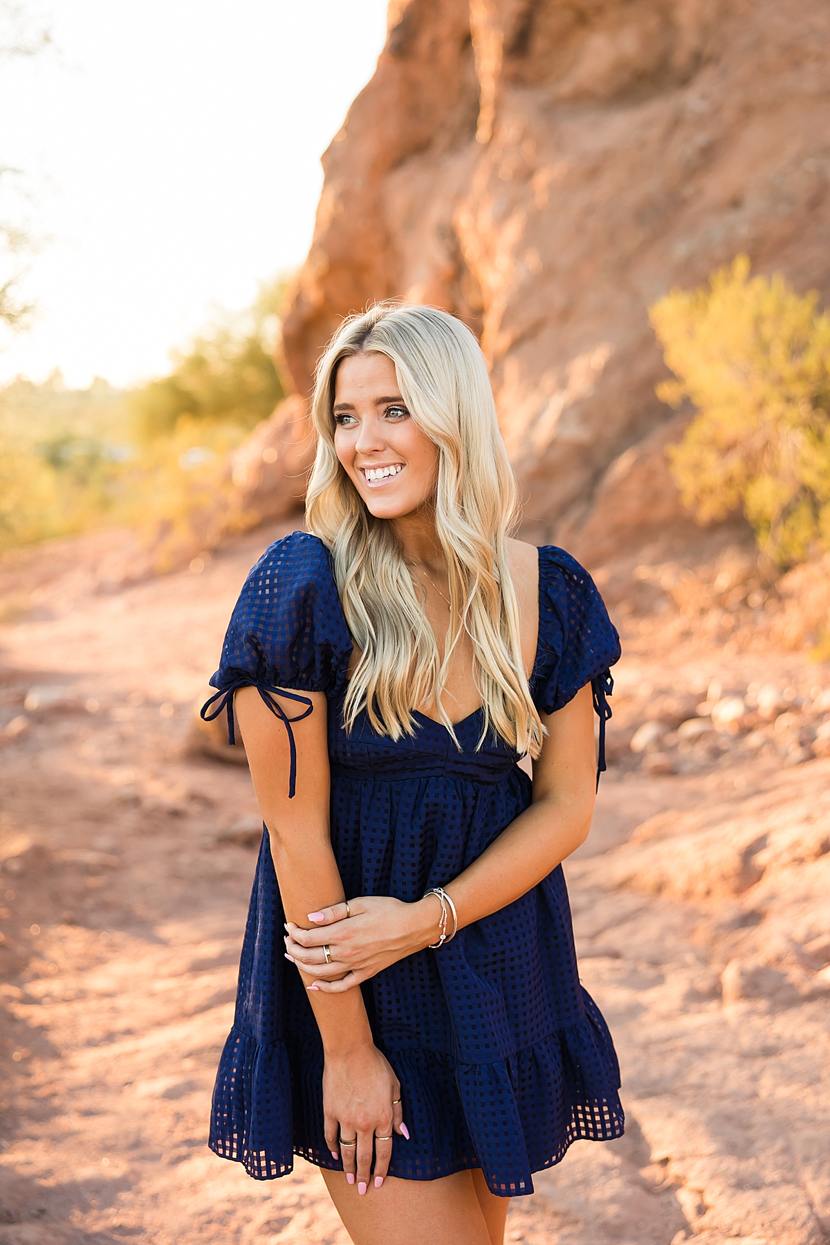 Leah Hope Photography | Scottsdale Arizona Senior Photographer | Phoenix Arizona High School Senior Pictures | Natural Light Photography | What to Wear | Senior Girl Poses and Posing Ideas | Senior Photo Shoot Outfit Inspiration | Outfits and Styling Fashion Ideas | Cactus Desert Scenery | Golden Hour Sunset Light | Papago Park Red Rock | Urban Casual Senior Photos