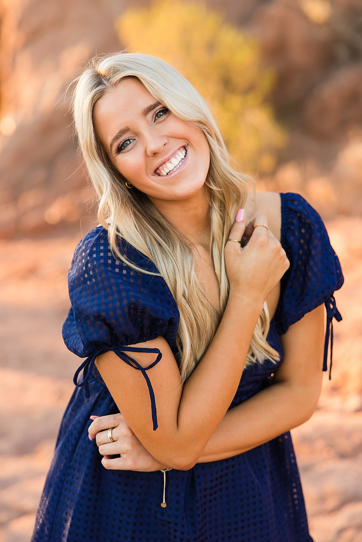 Leah Hope Photography | Scottsdale Arizona Senior Photographer | Phoenix Arizona High School Senior Pictures | Natural Light Photography | What to Wear | Senior Girl Poses and Posing Ideas | Senior Photo Shoot Outfit Inspiration | Outfits and Styling Fashion Ideas | Cactus Desert Scenery | Golden Hour Sunset Light | Papago Park Red Rock | Urban Casual Senior Photos